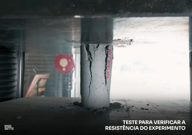 TESTE PARA VERIFICAR A RESISTÊNCIA DO EXPERIMENTO - CONCRETO DE CAFÉ