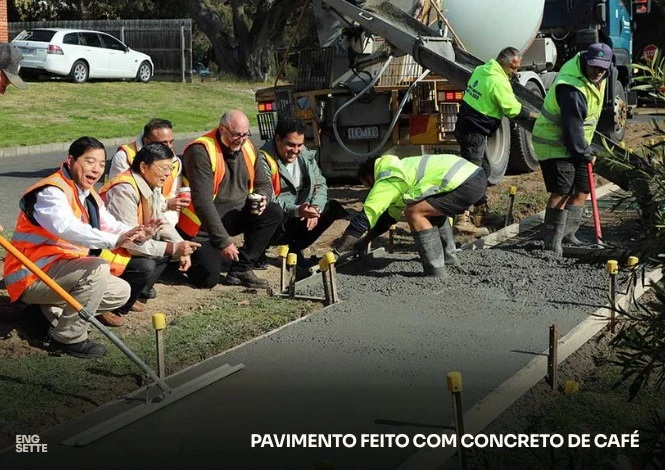 primeiro pavimento do mundo usando concreto de café