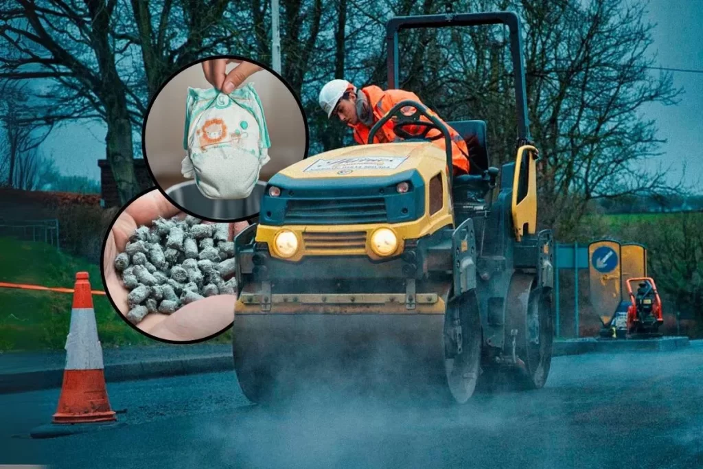 Estradas feitas com fraldas usadas? País de Gales está transformando lixo em asfalto 3 Estrada feita com fraldas usada