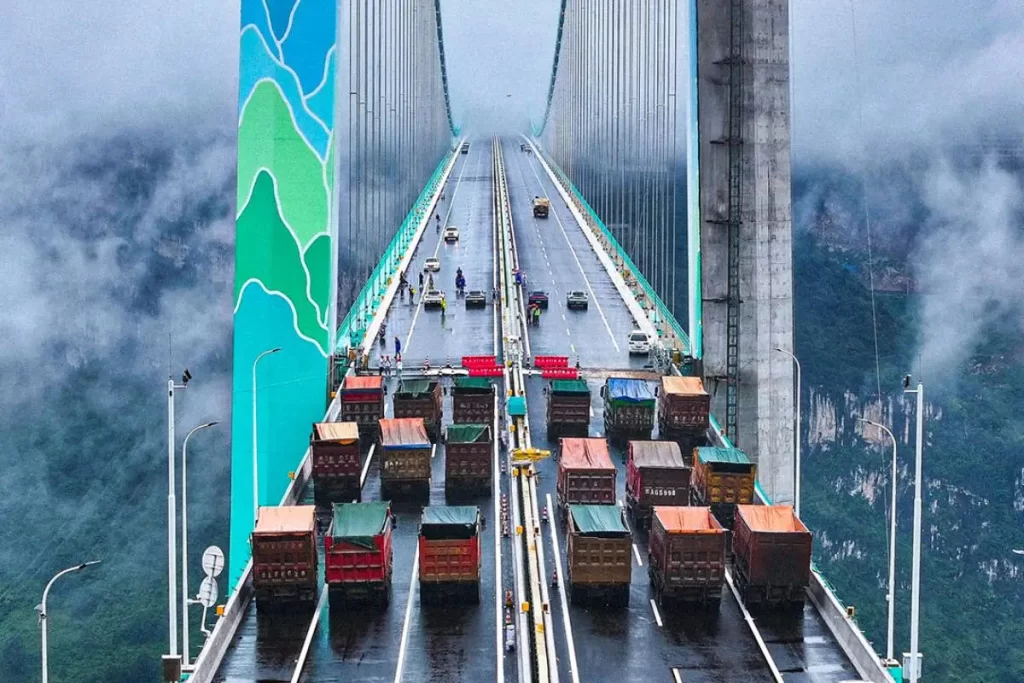 Como foi a prova de carga da futura ponte mais alta do mundo? 6 como foi a prova de carga da futura ponte mais alta do mundo china